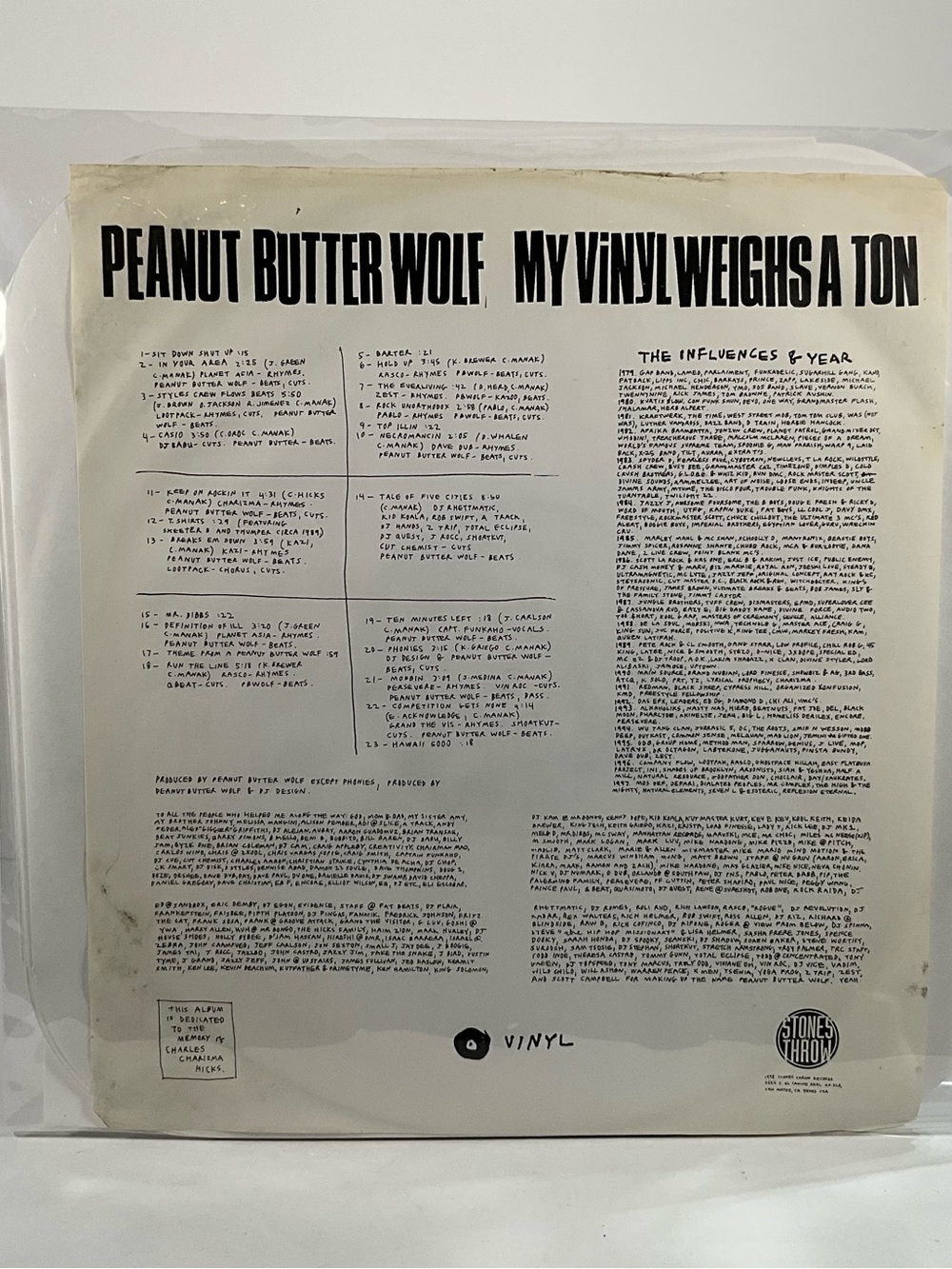 Peanut Butter Wolf-My Vinyl Weighs A Ton   *Rare Original 3xLP 1st Pressing!*